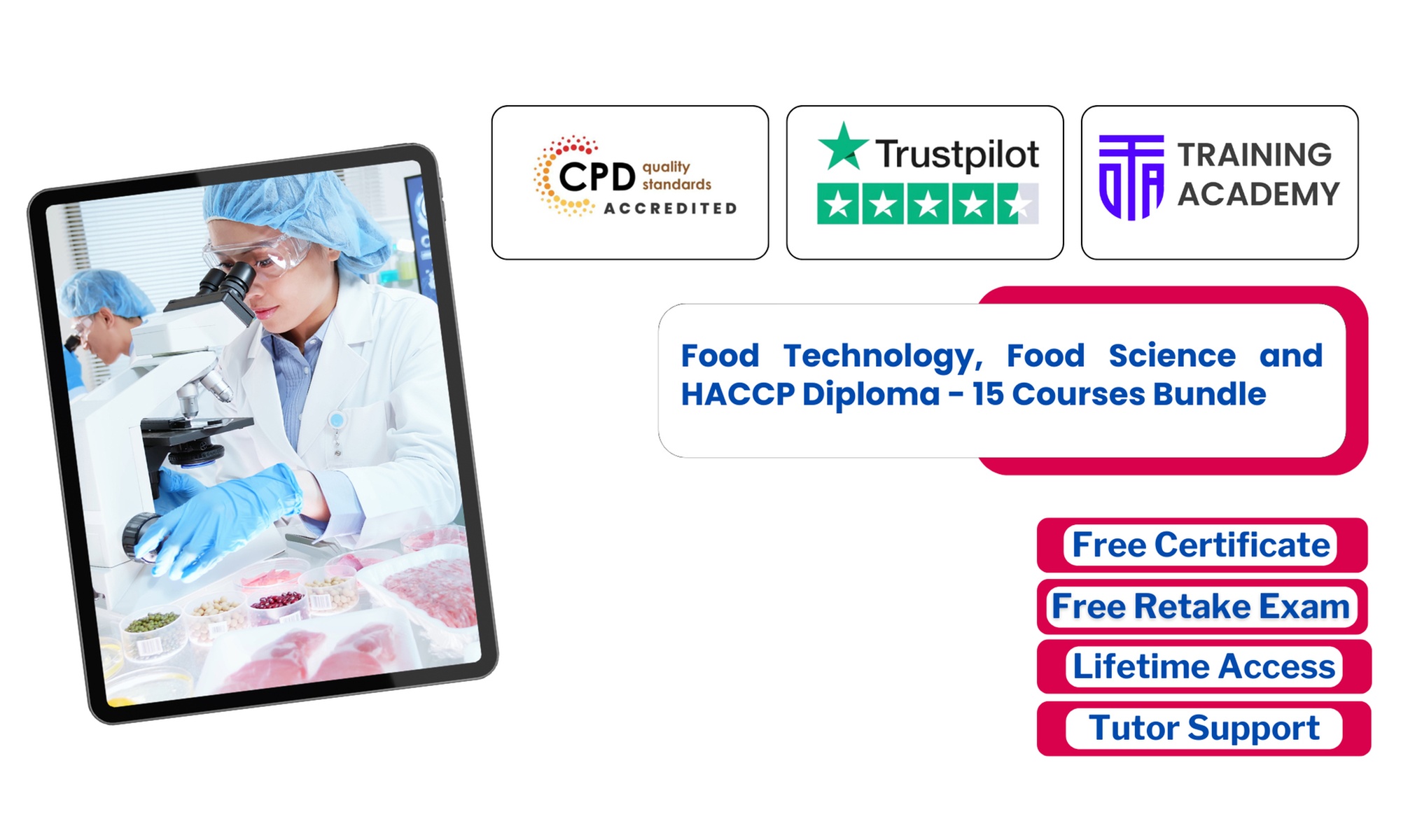 Learn Food Technology, HACCP Diploma or Lifetime Membership to Courses