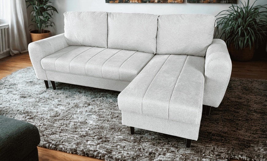 Image 21: DS Living Sienna 3 Seater Corner Sofa Bed with Storage