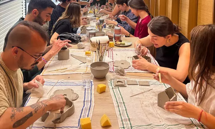 Taller de cerámica para 1 o 2 personas de 3 horas con picoteo