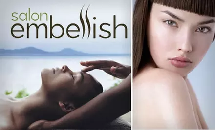 $39 for a 60-Minute Swedish Massage, Shampoo, and Style at Salon Embellish ($75 Value) - Primary Image