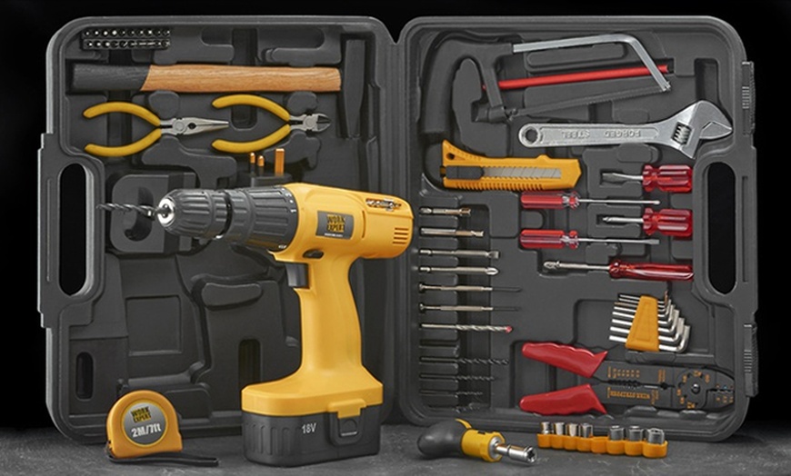 Image 2: 18v Hammer Drill Set