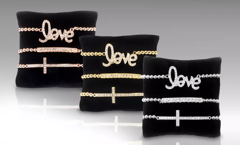 Ally + Zoe Fashion Bracelet Set. Multiple Finishes Available. Free Returns. - Primary Image