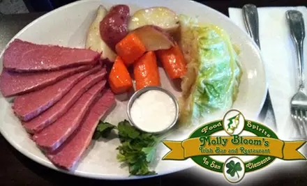 $15 for $30 Worth of Fare & Drinks at Molly Blooms Irish Bar & Restaurant - Primary Image
