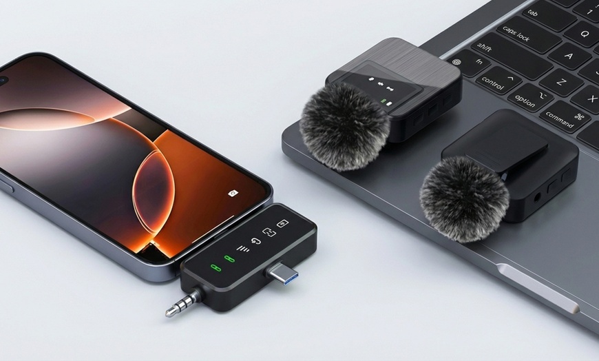 Image 6: 3-in-1 Professional Wireless Lavalier Microphone - Noise Cancelling Mic