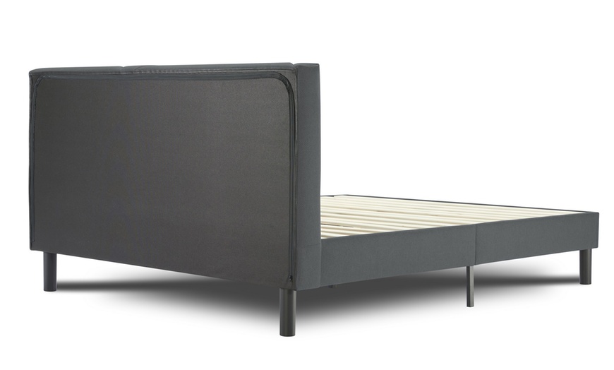 Image 19: Lit design rembourré "Ric" avec rangement intelligent