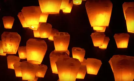 Chinese Sky Lanterns with Fuel Patches from Sky Lanterns (Up to 60% Off). Two Options Available. - Second Medium