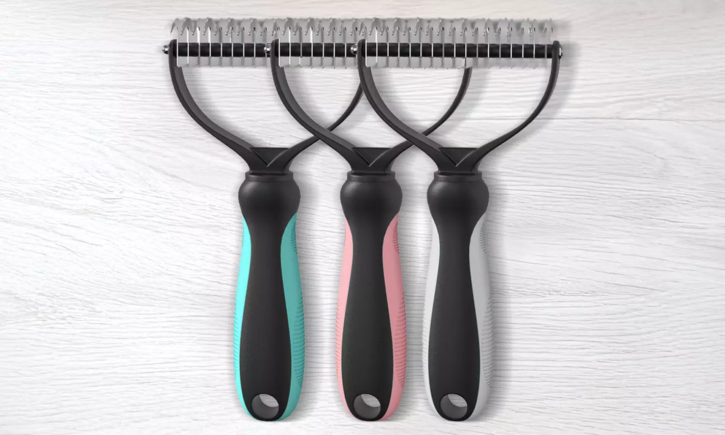 Pet Grooming Brush Double Sided Shedding Dematting Undercoat for Dogs Cats