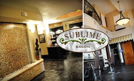 $56 for a Haircut, Deep Conditioner Treatment, and Makeup Application at Sublime Salon ($112 Value) - Primary Image