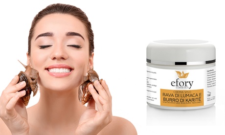 1 o 2 creme viso Efory Cosmetics alla bava di lumaca e burro di karitè antimacchie e anti rughe