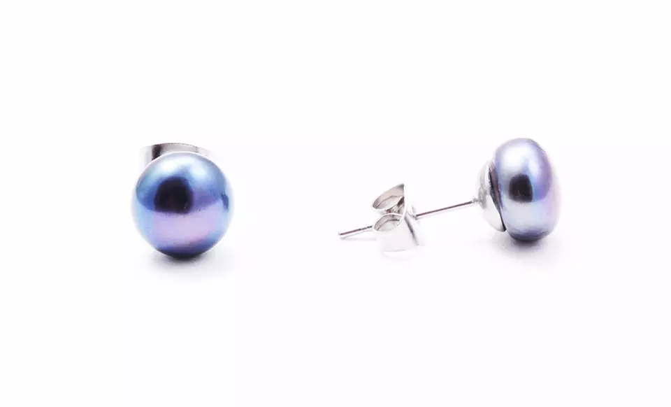 100" Genuine Freshwater Pearl Necklace with Bonus Pearl Earrings. Free Returns.  - Second Medium