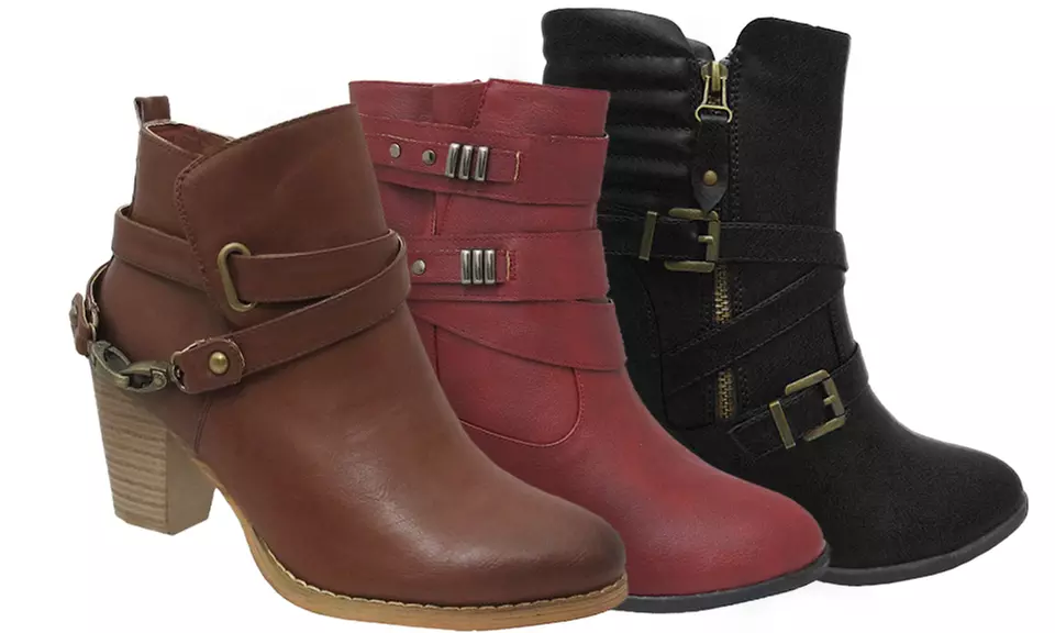 AXNY Women's Aniya Ankle Boots or Abria Ankle Booties - Primary Image
