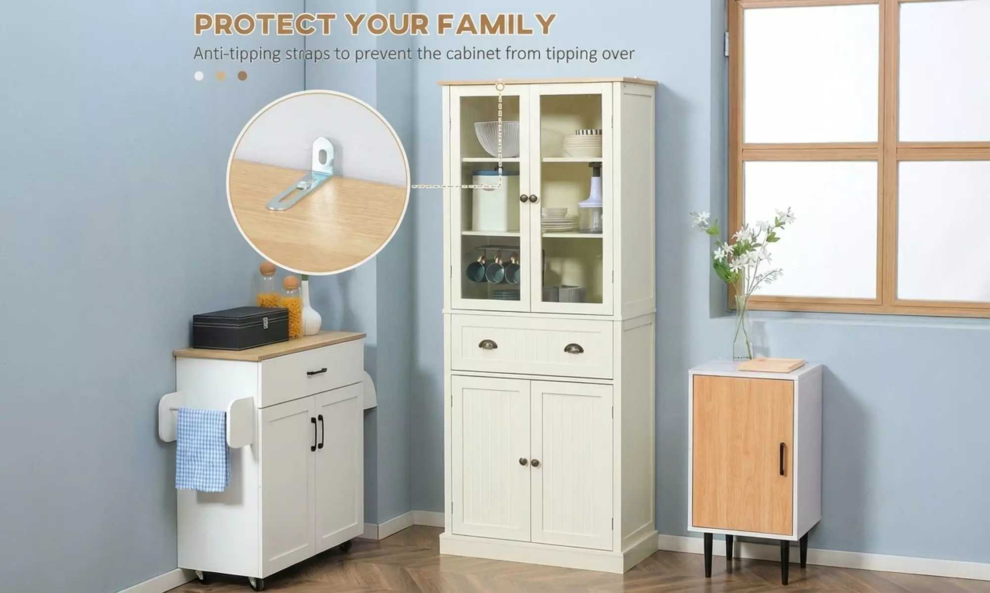 HOMCOM Kitchen Storage Unit