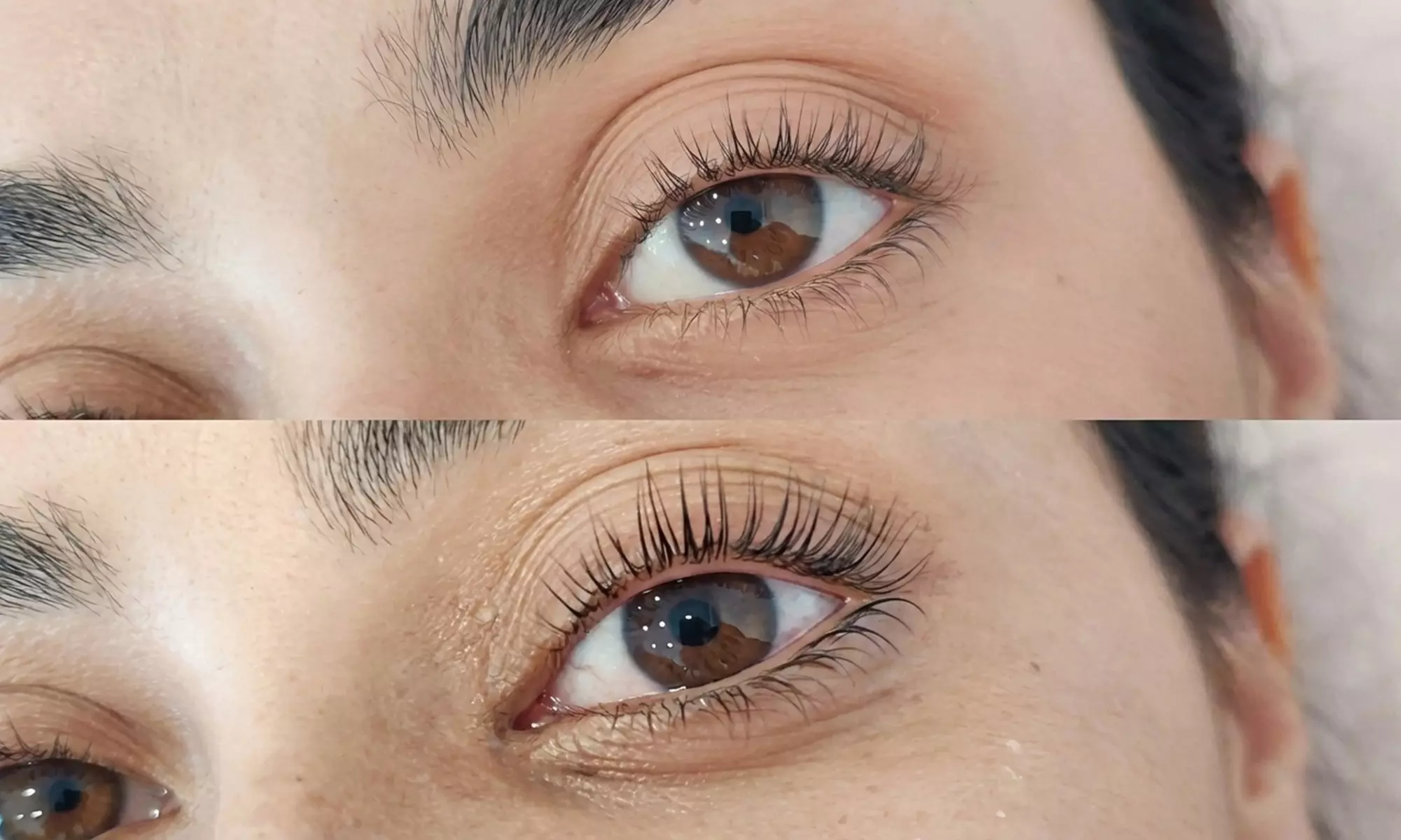 Laminado de cejas coreano o lifting y tinte de pestañas coreano