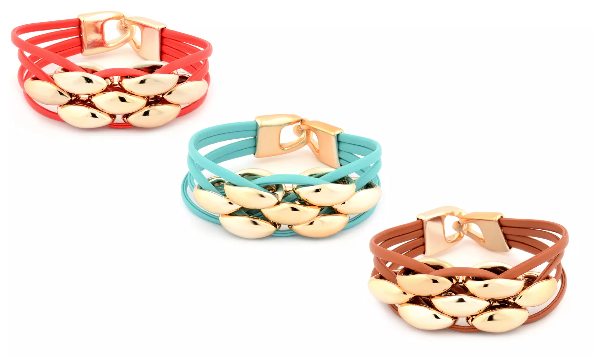 Multi-Strand Leather Bracelets - Primary Image