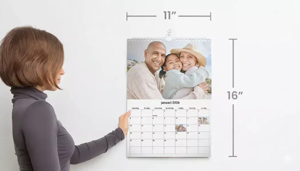 Custom Wall Calendars – 2 Styles, Multiple Sizes, Personalize with Your Photos for a Unique Gift (Up to 94% Off)