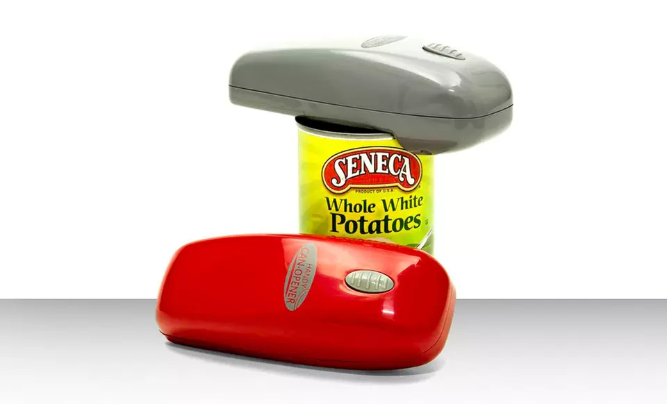 1-Touch Automatic ﻿Handy Can Opener in Gray or Red. Free Returns. - Primary Image