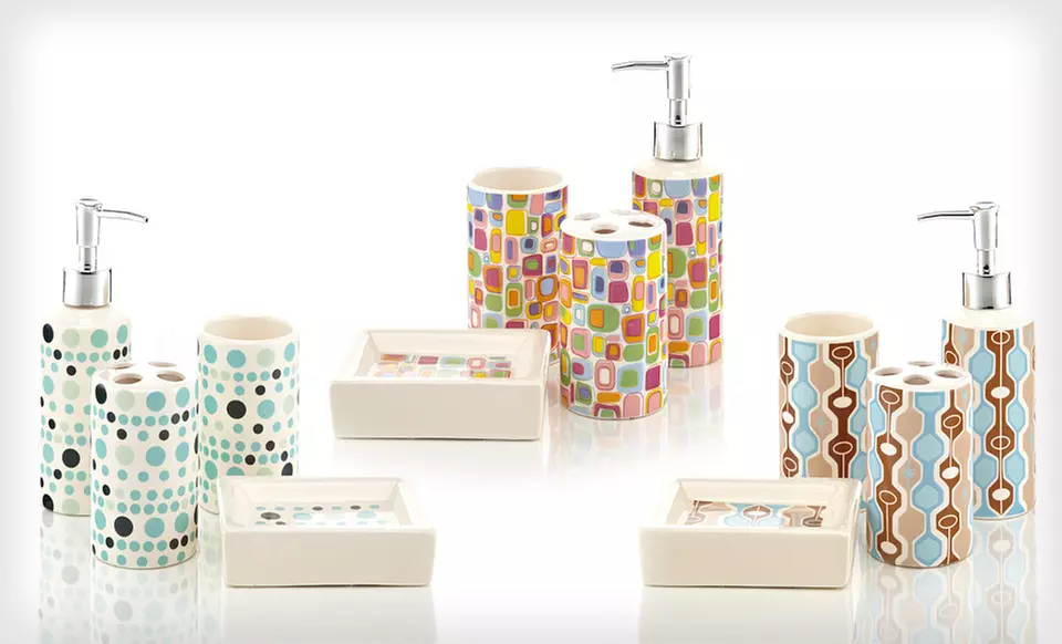 $14 for a Royal Club Ceramic Bath Accessories Set ($57.98 List Price). 20 Styles Available. Free Returns. - Primary Image