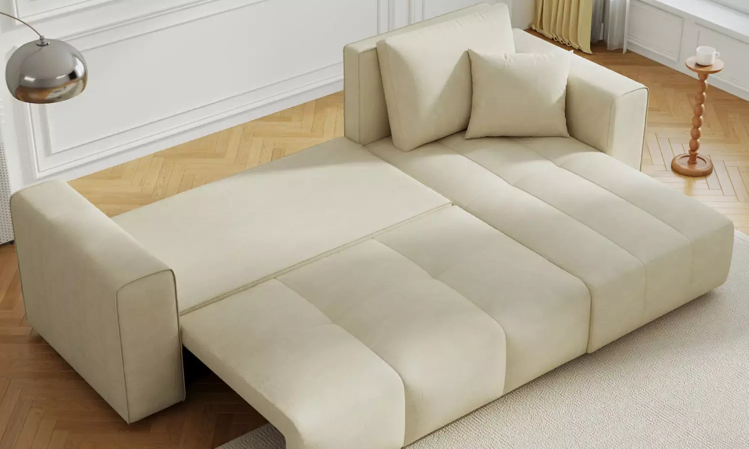 Canapé d'angle convertible 4 places avec coffre, Worthing, Kocoon