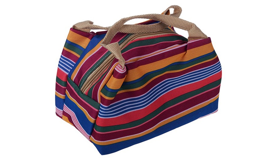 Image 5: Striped Thermal Lunch Bag 