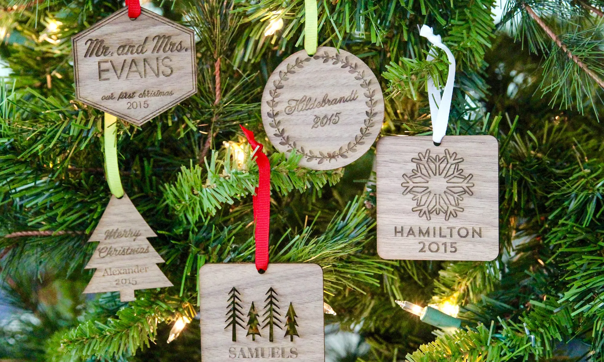 One, Two, or Three Personalized Christmas Ornaments at The Plaid Barn (Up to 70% Off) - Primary Image