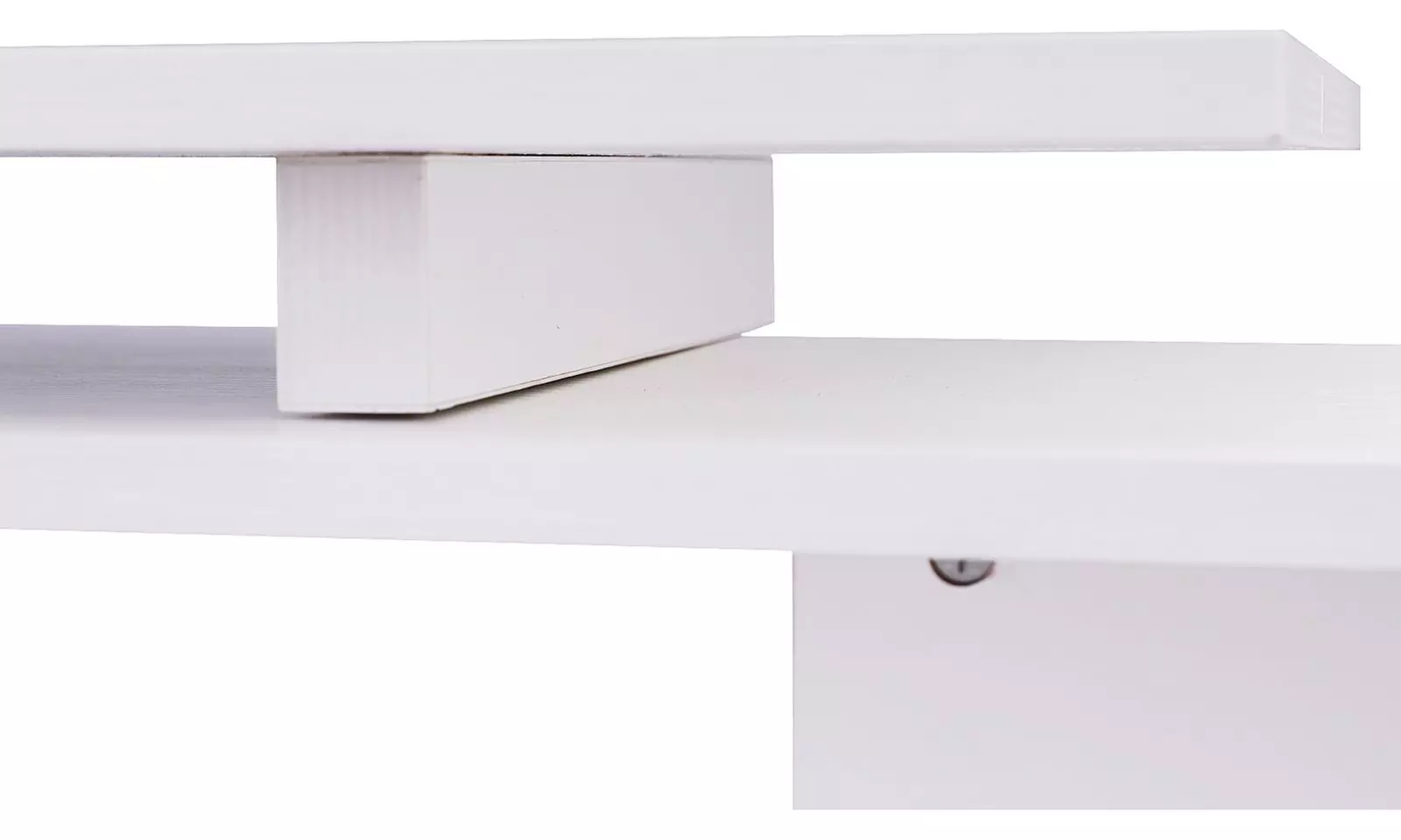 Homcom L-Shaped Desk with 360° Rotating Storage Shelves