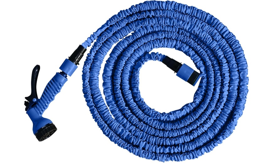Image 4: Up to 100ft Expandable Garden Hose Pipe with Seven-Function Spray Gun