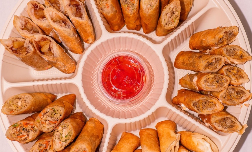 Image 10: Egg Roll & Drink Combo for One, Two, or Three — Choice of Flavors