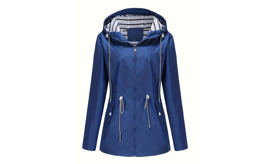 Image 17: Athletic Windbreaker Jacket Water-Resistant Raincoat