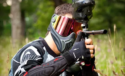$25 for Paintball Package for Two at Divide N Conquer Paintball in Delisle (Up to $70 Value) - Primary Image