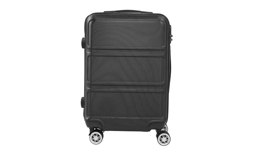 Image 5: 3 Piece ABS Suitcase Set with Combination Lock