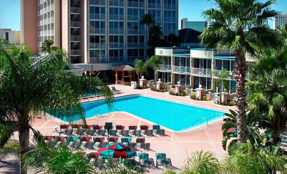 $239 for Two-Night Stay for Four in a Deluxe Tower Room at Royal Plaza Hotel in Greater Orlando (Up to $414 Value) - Primary Image