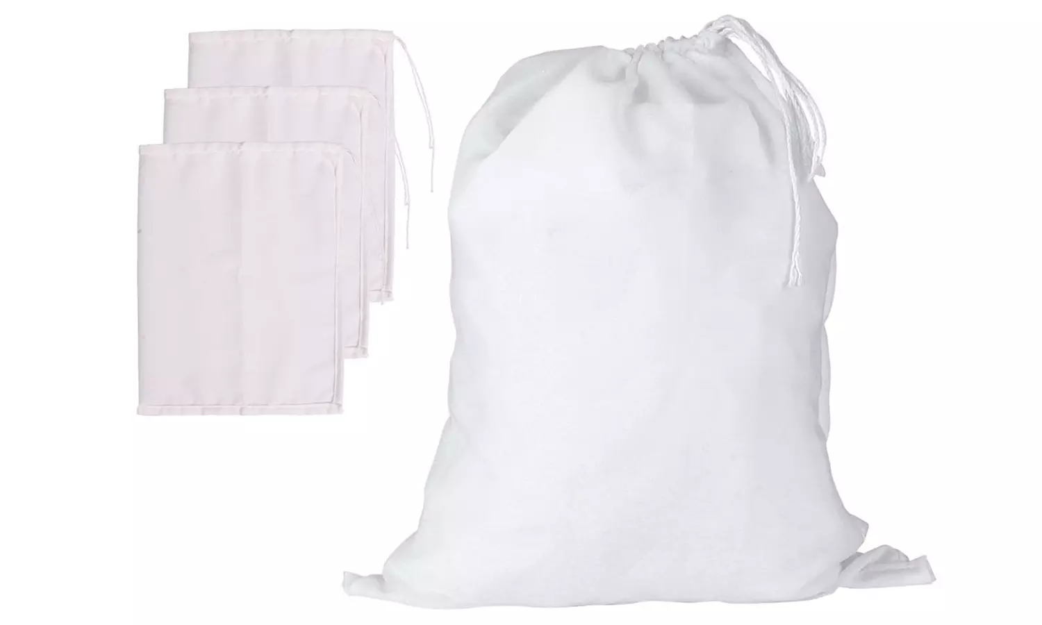3x Organic Cotton Nut Milk Bag Reusable Food Strainer Brew Coffee Cheese Cloth