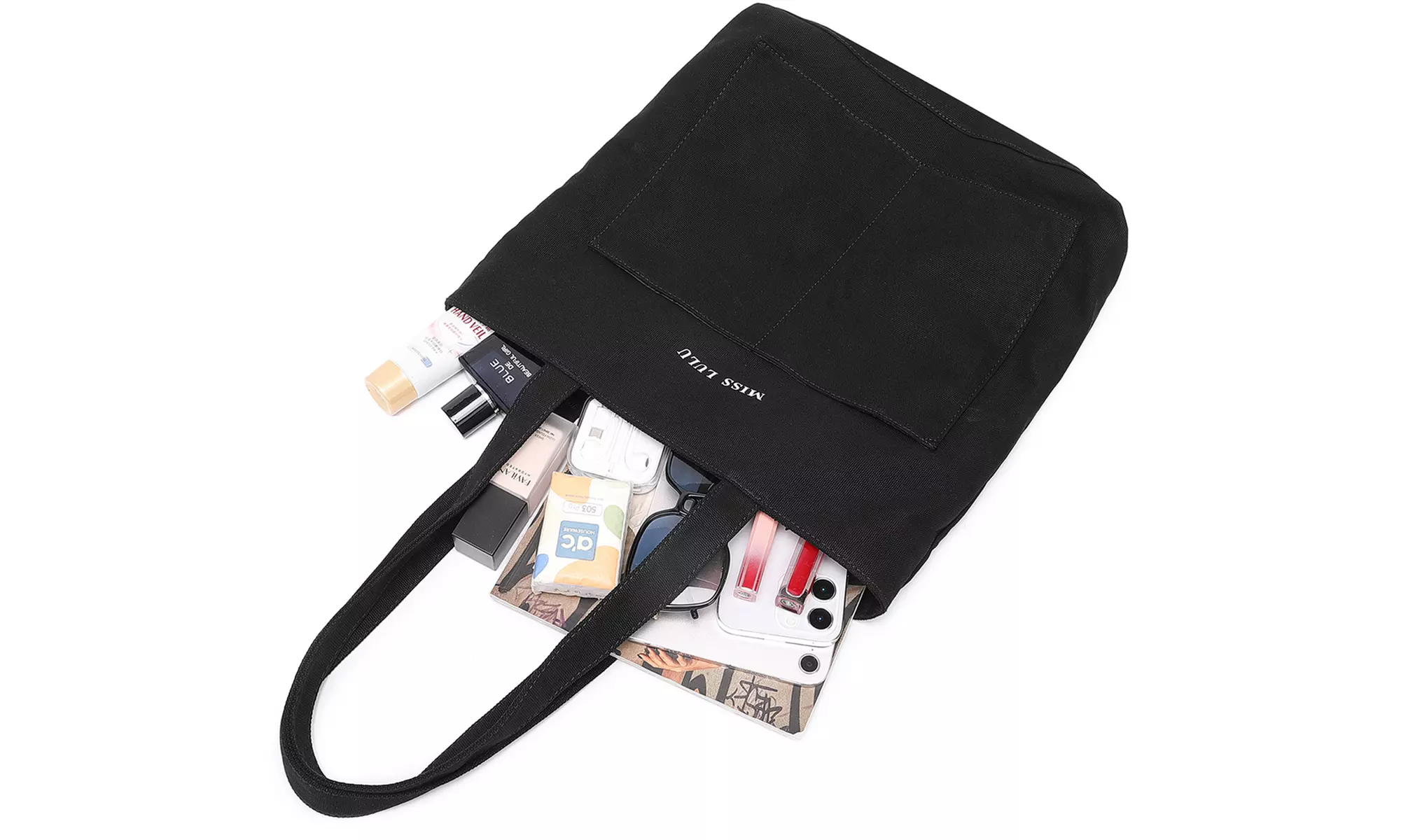 Daily Use Canvas Shoulder Bag Lage Capacity Shopping Bag Casual Bag