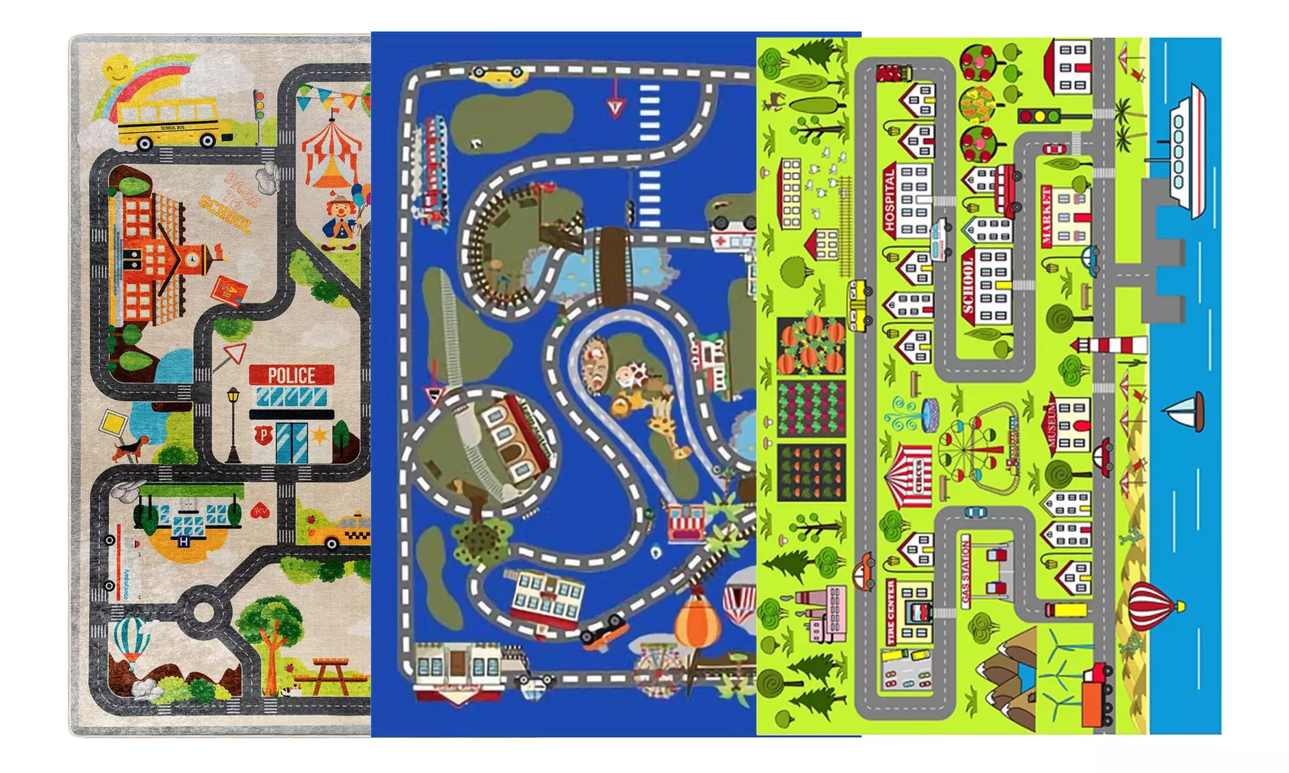 Tapis avec circuit de voiture, modèle au choix - Primary Image