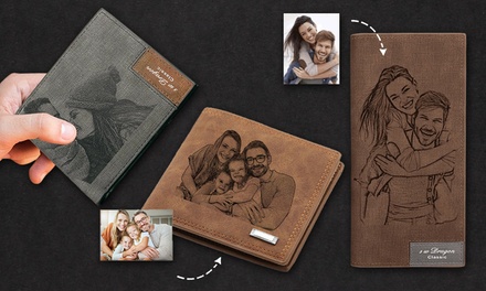 Two Custom Men's Wallets; Shipping not included - Give a Personalized Wallet: Trendy, Timeless, and Full of Heart!