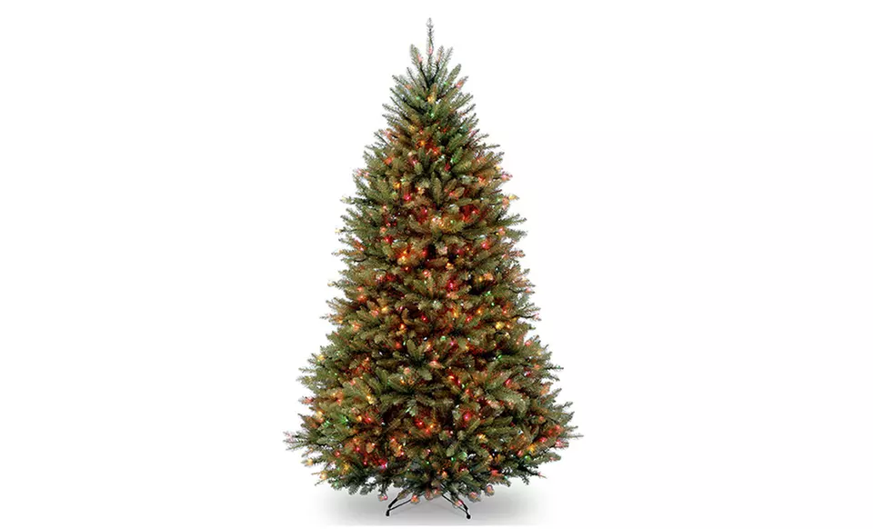 7.5 Ft. Dunhill Fir Christmas Tree with White or Multicolored Lights - Second Medium