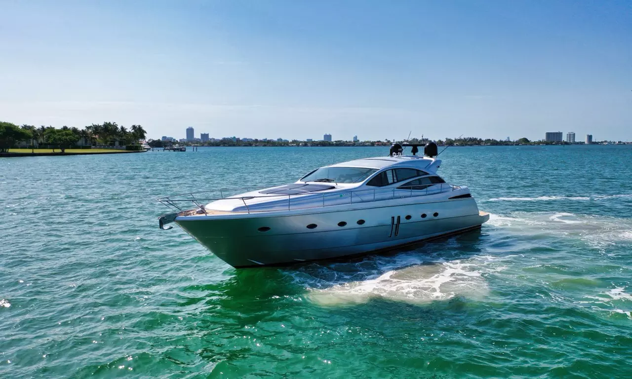 Sail on a 2 Hours Private Yacht 70 ft Pershing Up to 13 + 1 or 2 Jet Ski from Coconut Grove & More(Up to 56%Off0 - Primary Image