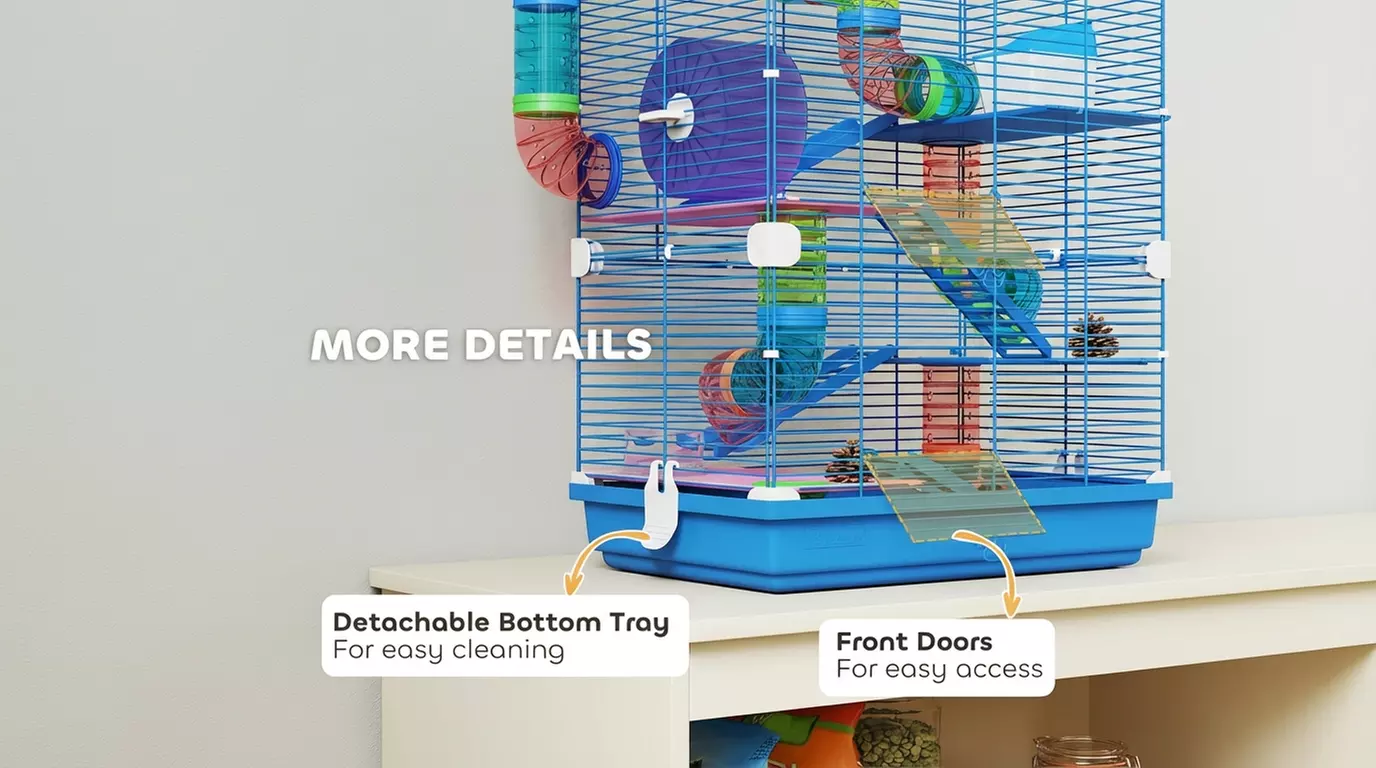 Pawhut 5-Tier Hamster and Gerbil Cage