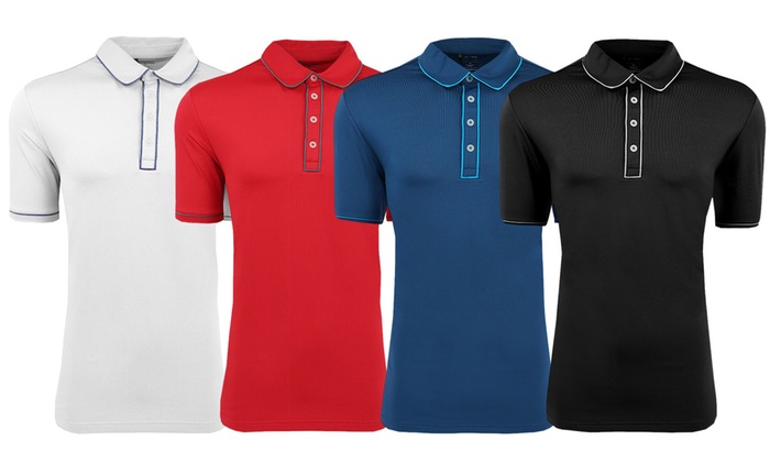 adidas men's puremotion piped polo