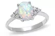Fire Oval Opal Cushion Cut Engagement Ring For Women Girls Birthday Gift - Second Medium