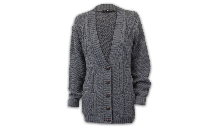 Image 5: Cable Knit Boyfriend Cardigan