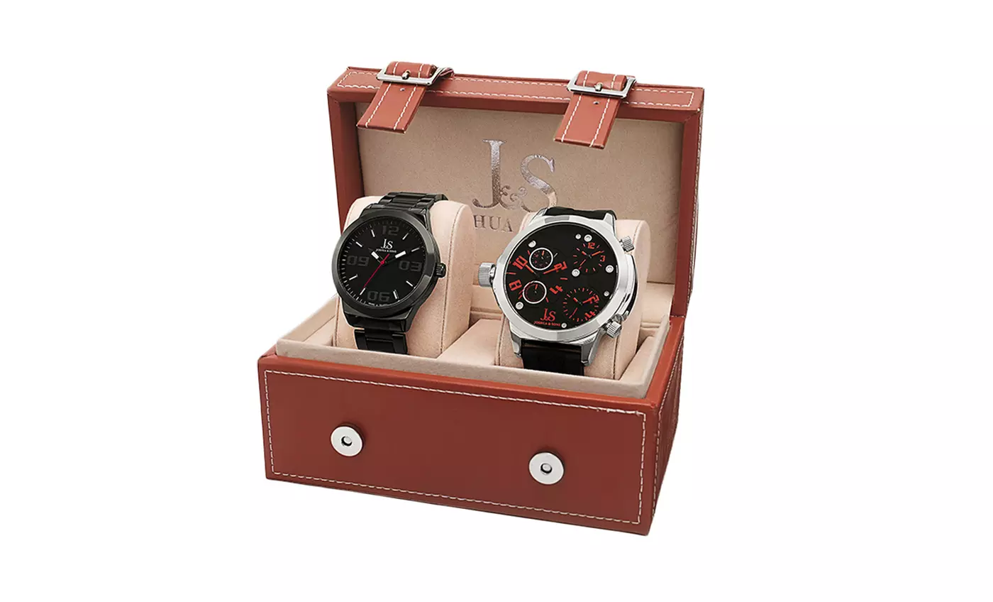 2-Piece Joshua and Sons Men's Watches - Second Medium