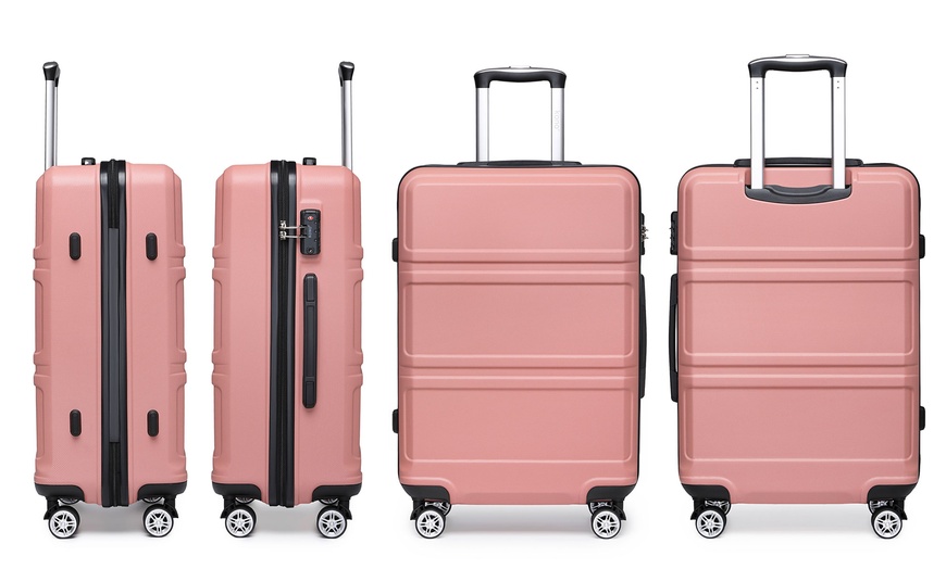 Image 8: Valise rigide avec coque en ABS et 8 sacs de rangement