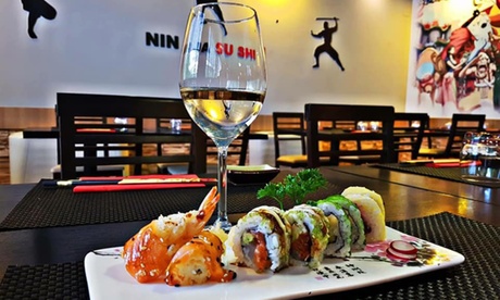 Menu sushi con antipasto, barca da 40 pezzi, birra, caffè al ristorante Ninja Sushi in centro a Padova