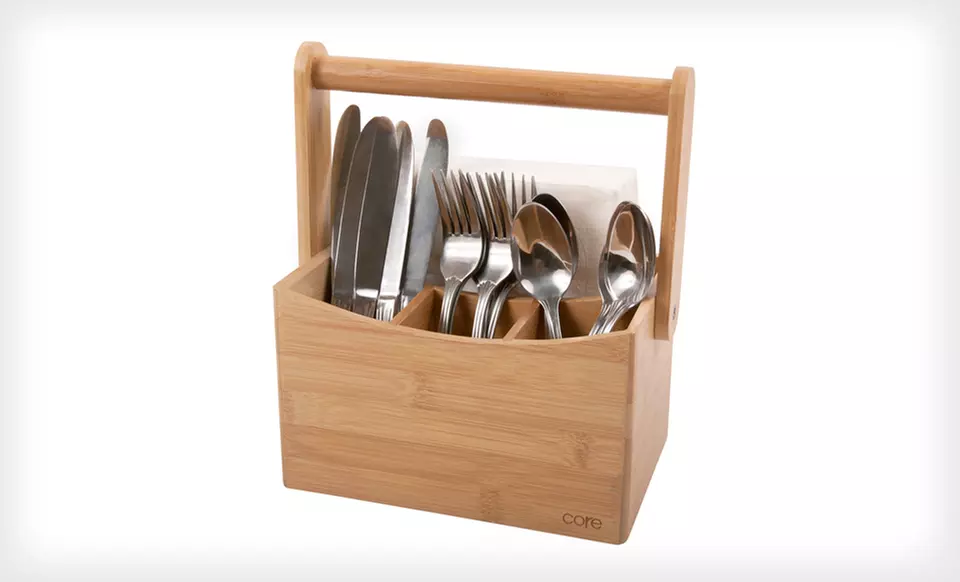 $9.99 for Core Bamboo Cutlery Caddy ($30 List Price). Free Returns. - Primary Image