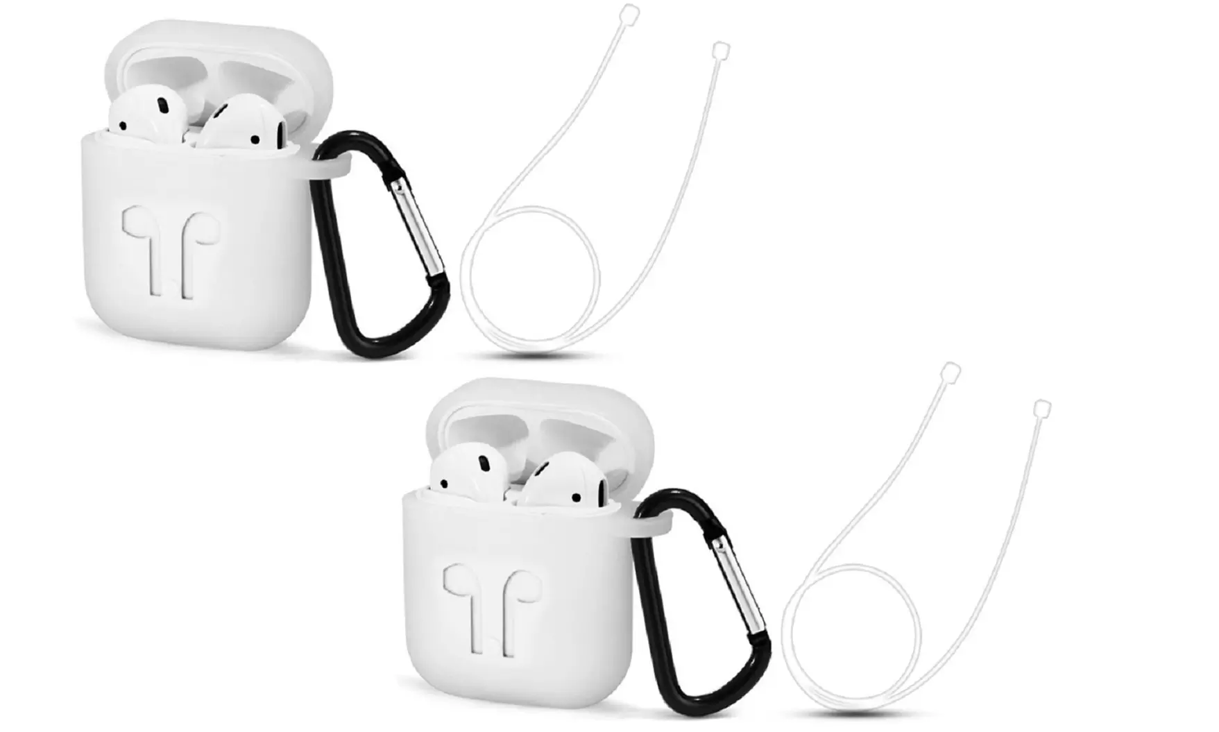 One or Two AirPods® Pro Cases with Detachable Carabiner