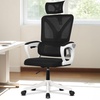 Image 1: Ergonomic Office Chair with Adjustable Back Support and Headrest