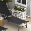 Image 11: Outsunny Set of Two Adjustable Back Sun Loungers 