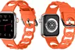 Get Stylish with Waloo Silicone Link Looped Band For Apple Watch - Black, White, Calm Blue & More (Up to 50%Off) - Second Medium
