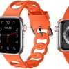Image 2: Waloo Silicone Link Looped Band For Apple Watch Black, White & More